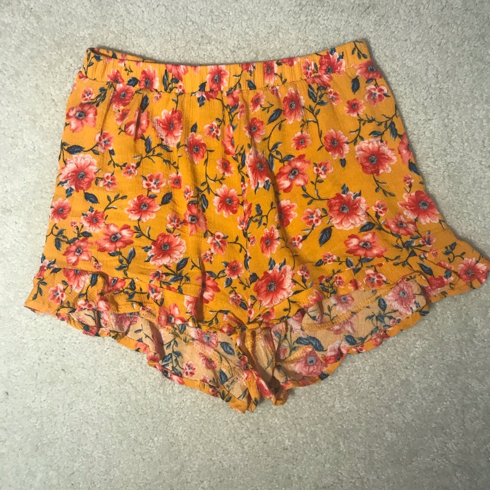 Tilly's Flower Shorts Orange - Picture 4 of 6